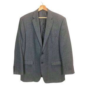 Ralph Lauren LRL 2 Button Blazer 43R Houndstooth Wool‎ Sport Coat Jacket